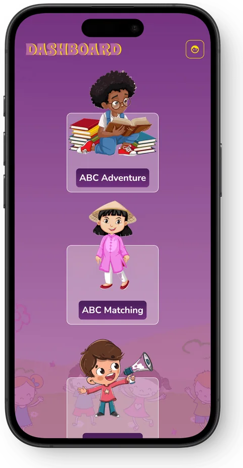 ABC Kids app mockup